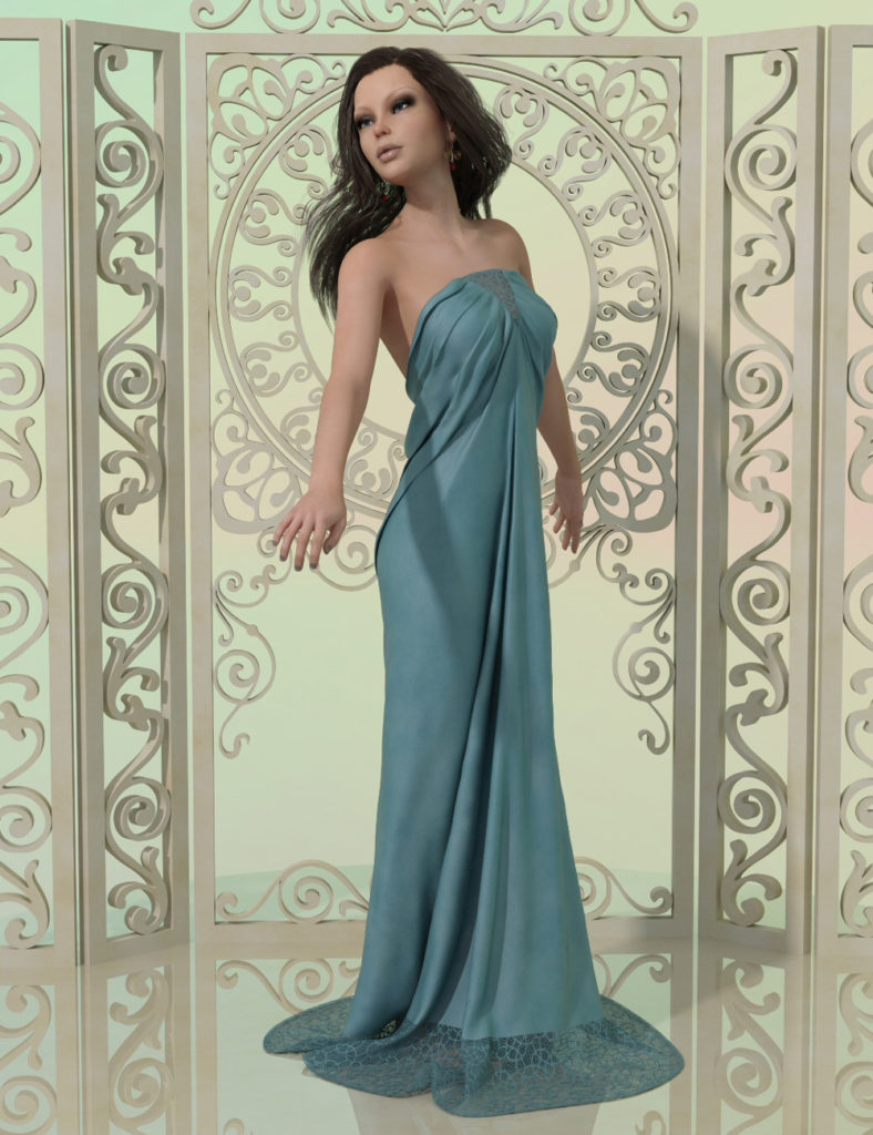 dForce – Art Deco Dress for G8F_DAZ3D下载站