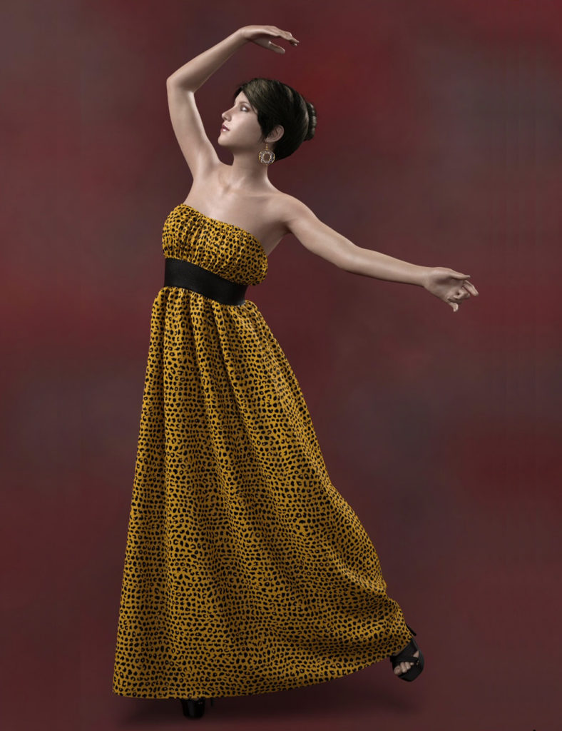 dForce – Fabulous Dress for G8F_DAZ3D下载站
