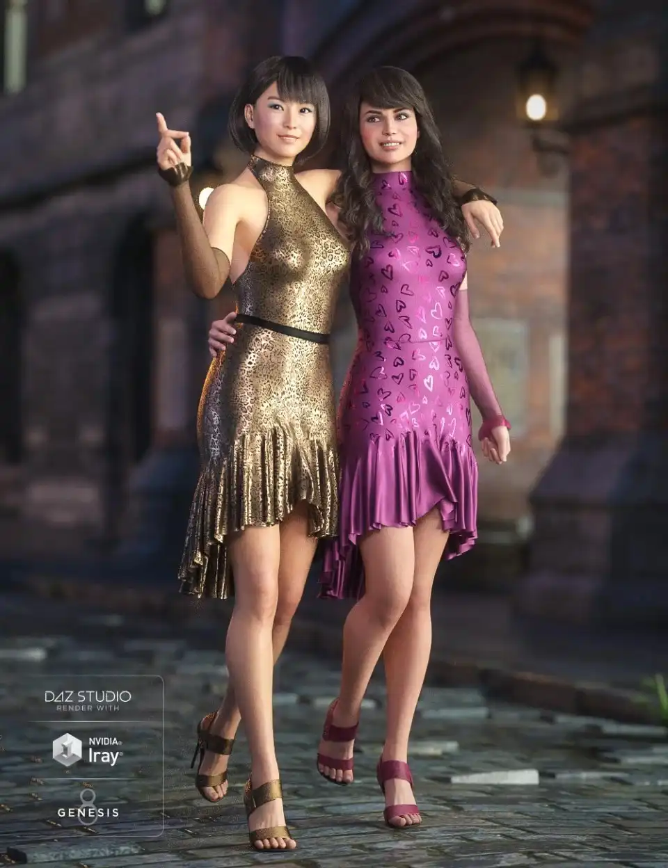 dForce Fitted Drop Waist: Dressy_DAZ3DDL