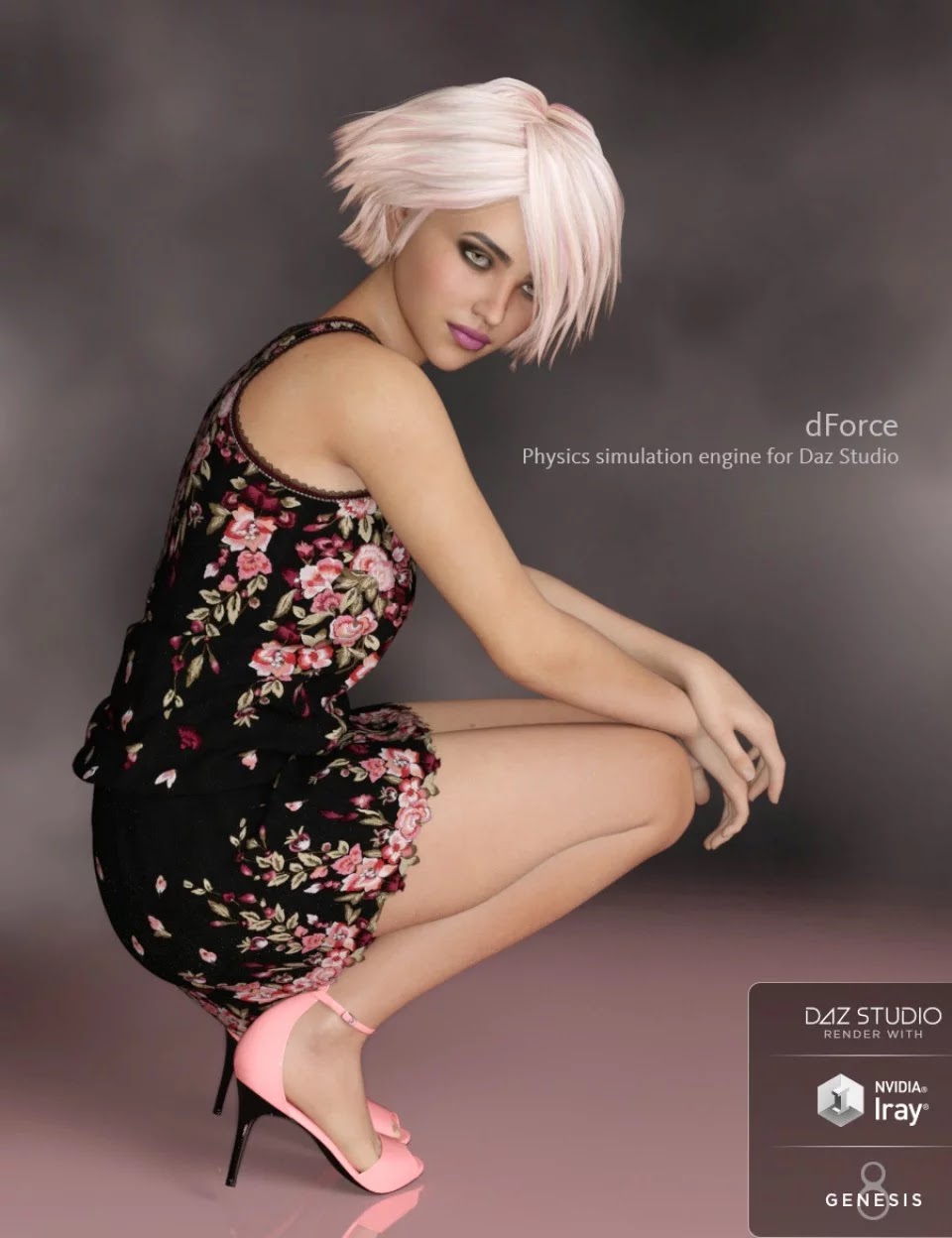 dForce Annie Dress for Genesis 8 Female(s)_DAZ3D下载站