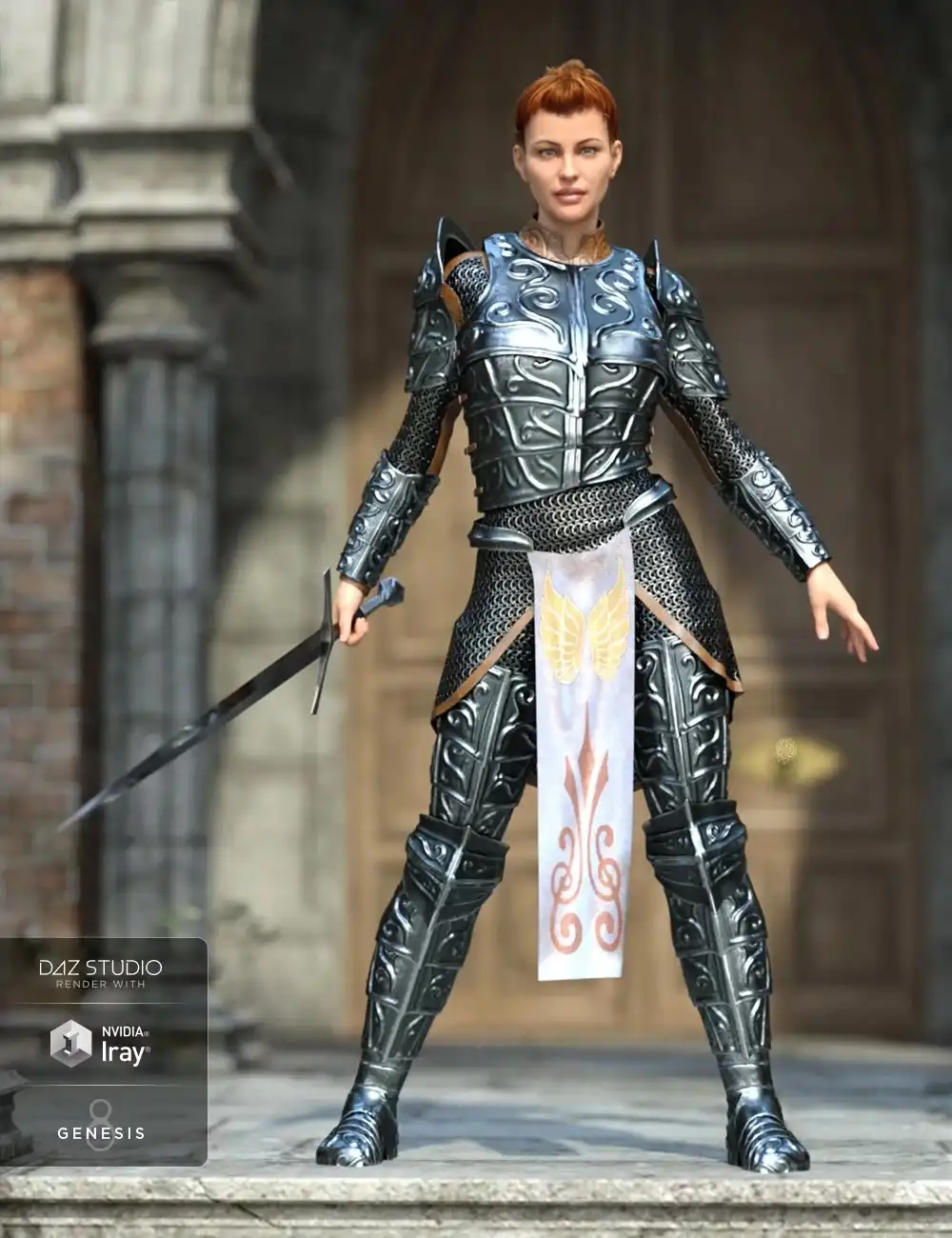 dForce High Paladin for Genesis 8 Female(s)_DAZ3DDL