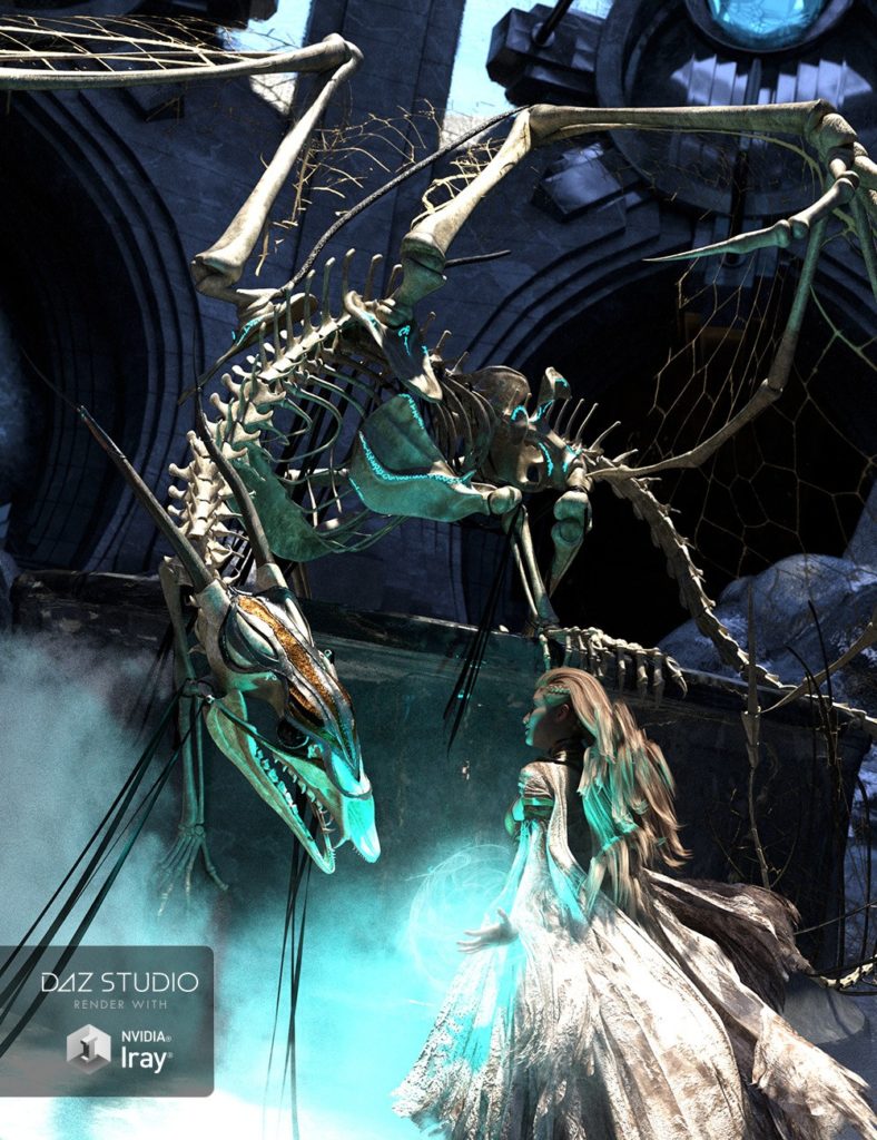 dForce Dragon Wraith Skeleton and Accessories_DAZ3D下载站