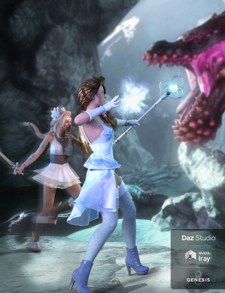 dForce Elemental Sorceress Outfit for Genesis 8 Female(s)_DAZ3D下载站