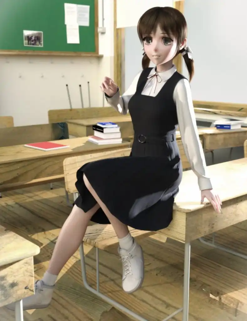dForce Jumper Uniform for Genesis 8 Female(s)_DAZ3D下载站