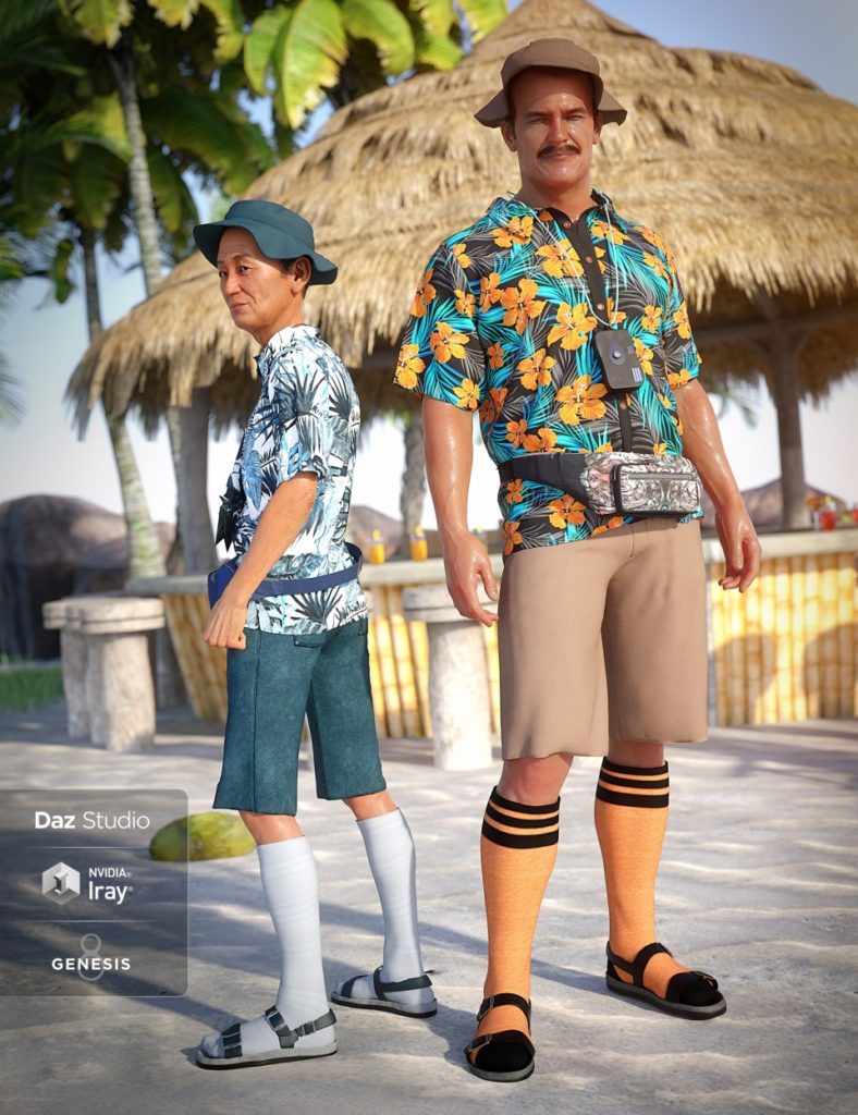 dForce On Vacation Outfit Textures_DAZ3D下载站