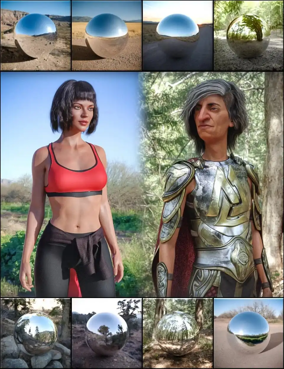 iRadiance – HDRI Variety Pack Four 8k HDRIs for Iray_DAZ3DDL