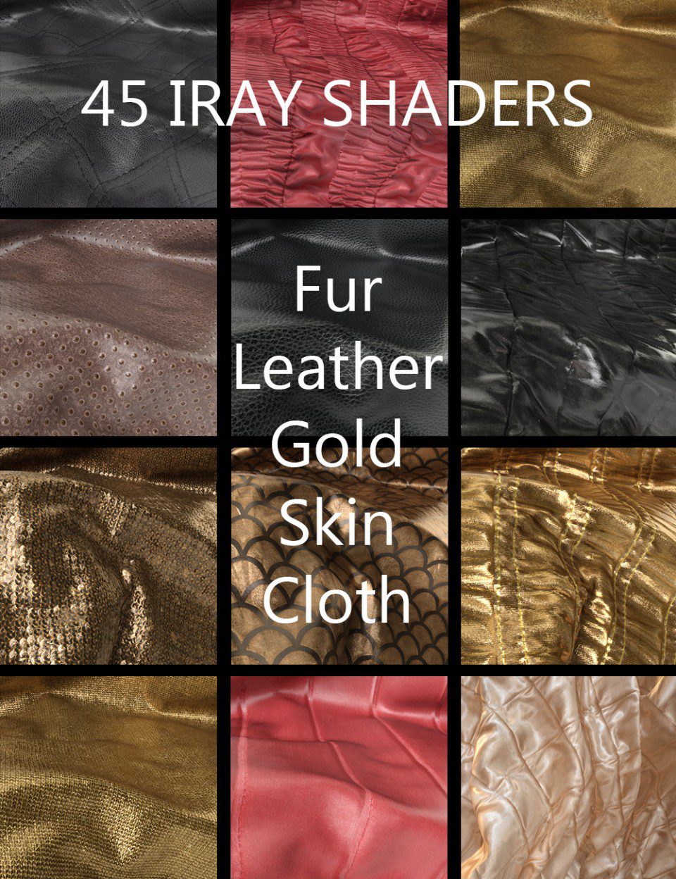 45 Organic and Cloth Shaders for Iray_DAZ3D下载站