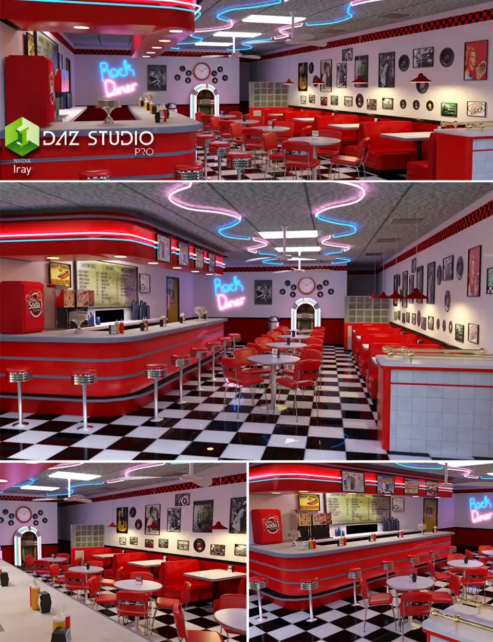 50’s Diner_DAZ3D下载站