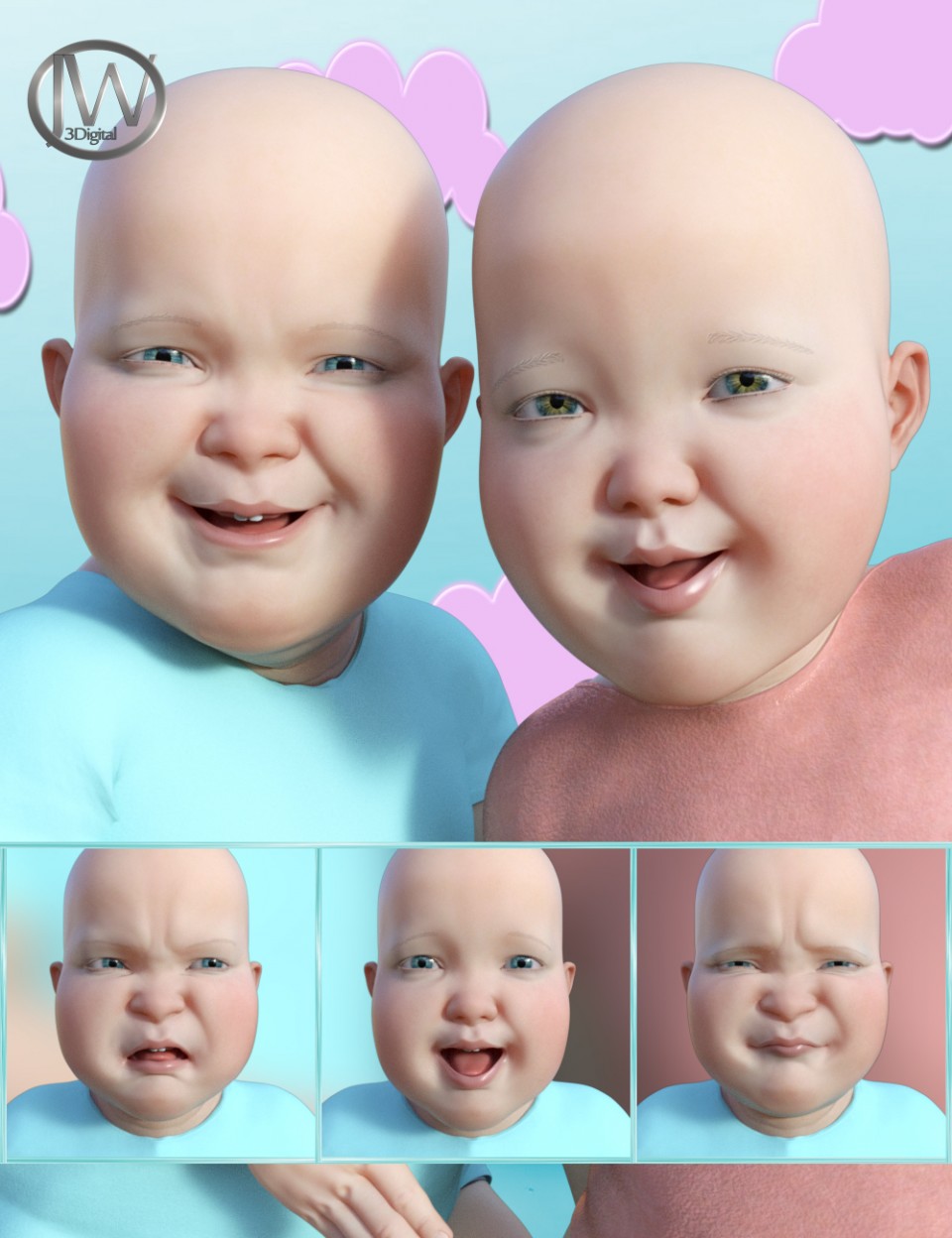A New Life – Expressions for Caryn and Tobyn_DAZ3D下载站