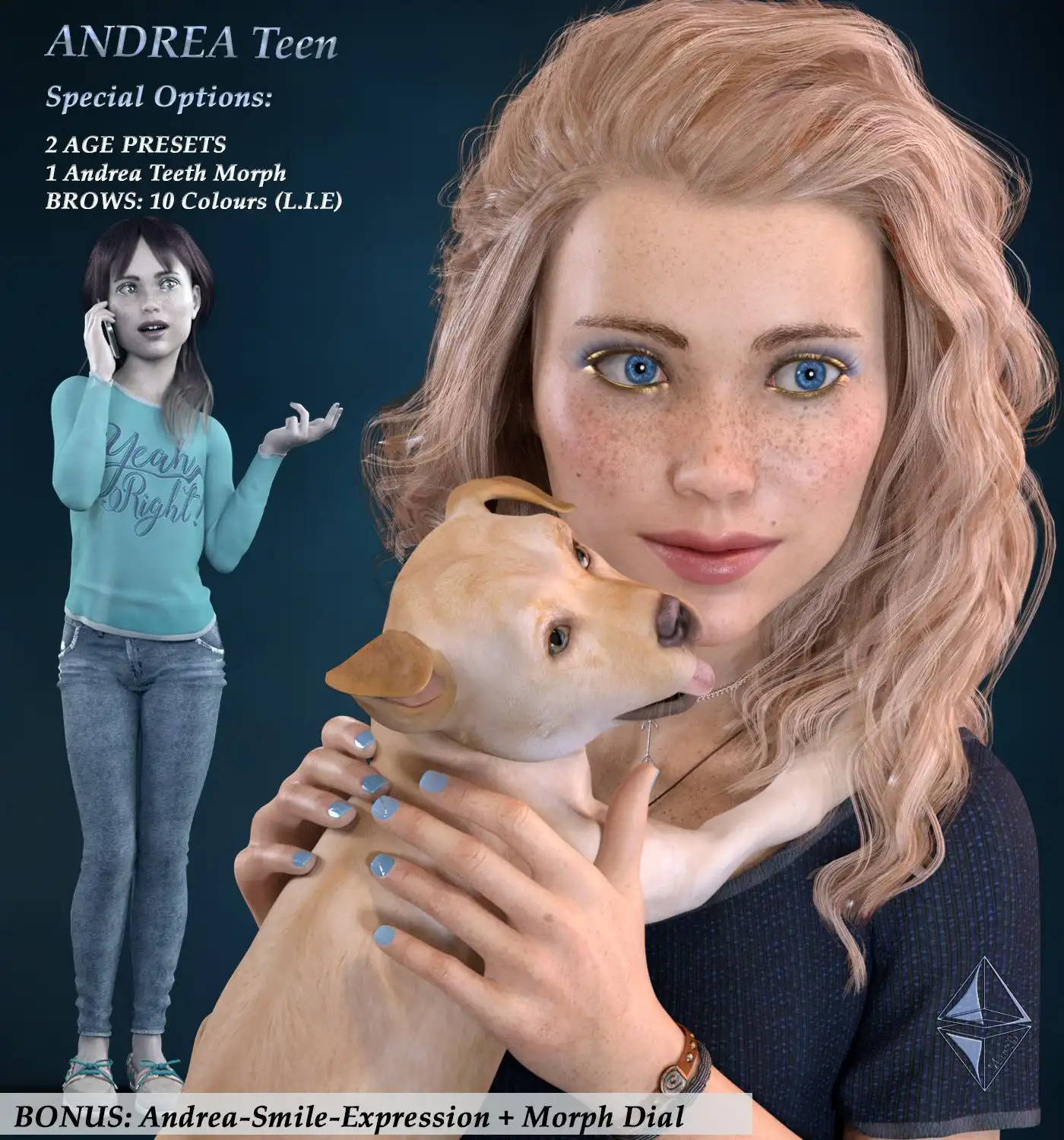 ANDREA Teen for G8F_DAZ3D下载站