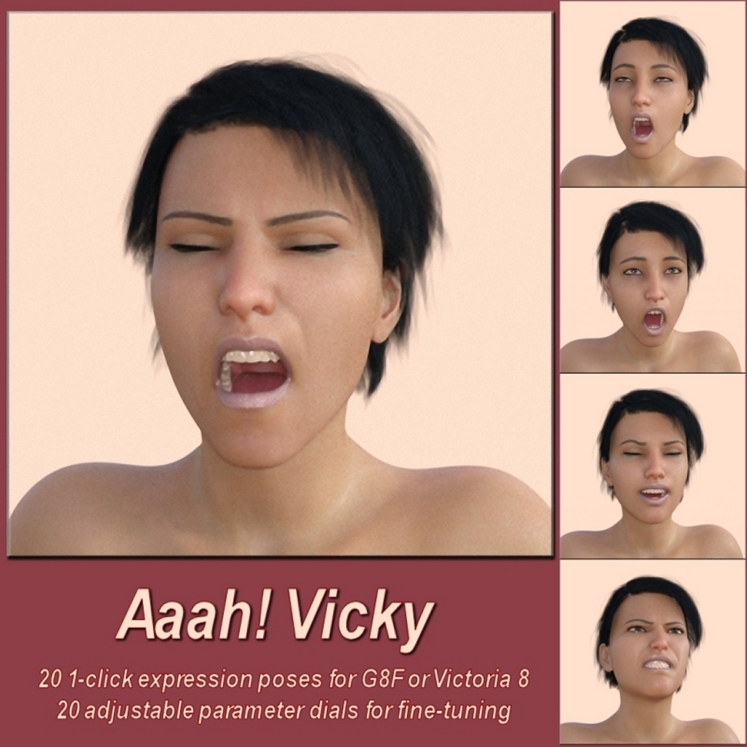 Aaah! Vicky8 for Daz Studio_DAZ3D下载站