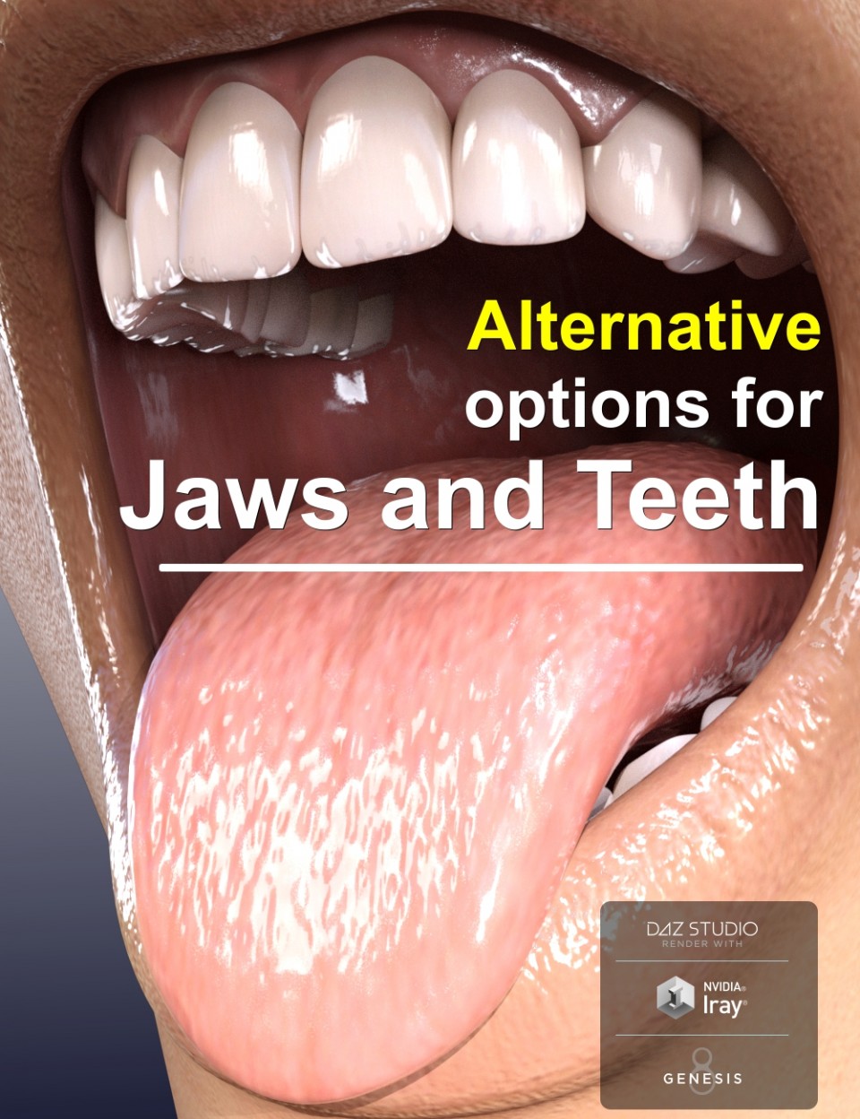 Alternative Jaws and Teeth for Genesis 8 Female(s)_DAZ3D下载站
