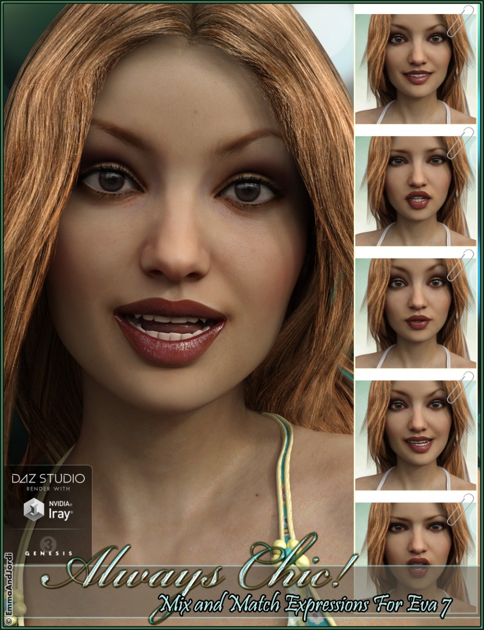 Always Chic Mix and Match Expressions for Eva 7_DAZ3DDL