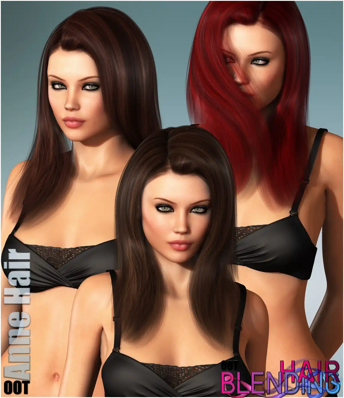 Anne Hair and OOT Hairblending_DAZ3DDL