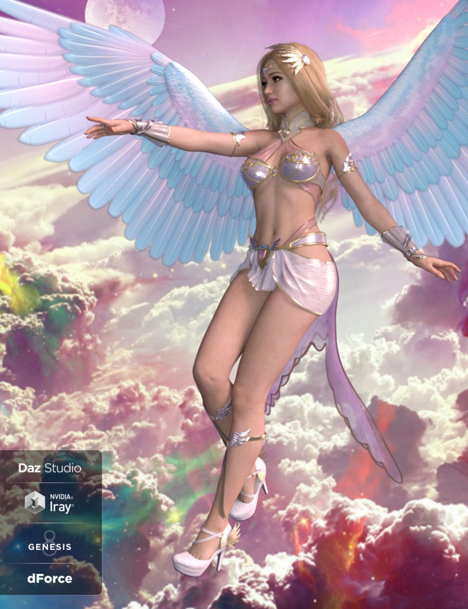Archangel Outfit and Props for Genesis 8 Female(s)_DAZ3D下载站