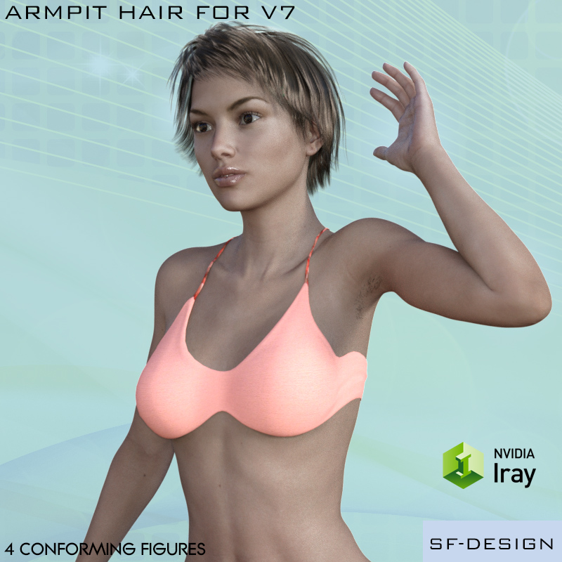 Armpit Hair for V7_DAZ3D下载站