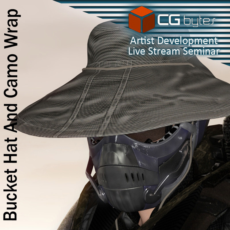 ArtDev DarkVoid Exploration Unit Bucket Hat And Camo Wrap_DAZ3D下载站