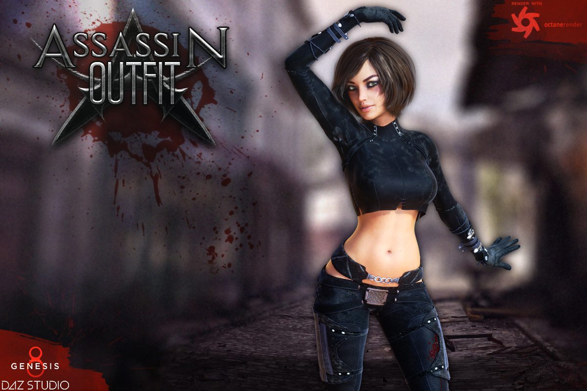 Assassin Outfit G8F_DAZ3D下载站
