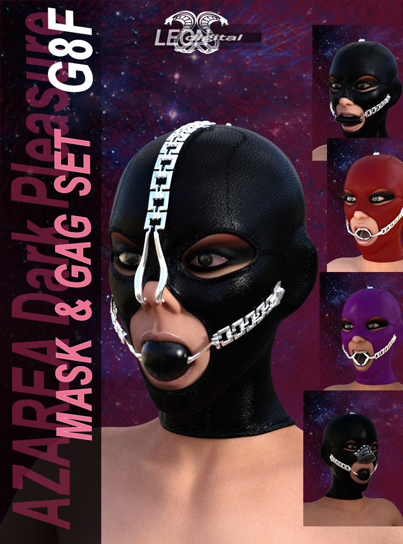 Azarea Dark Pleasure Mask And Gags G8F_DAZ3DDL
