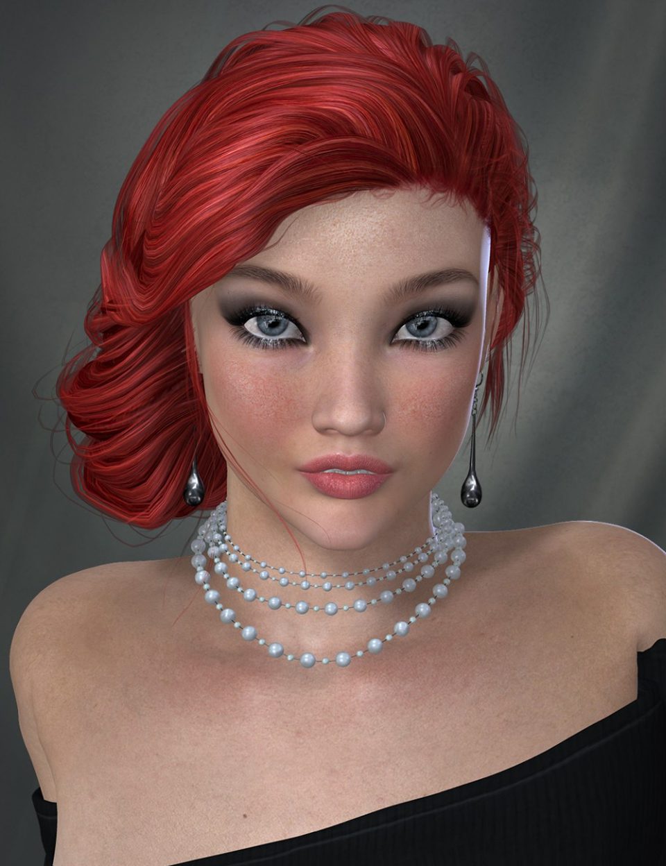 Baroness Hair + Colors for Genesis 2 Female(s) and Victoria 4_DAZ3D下载站