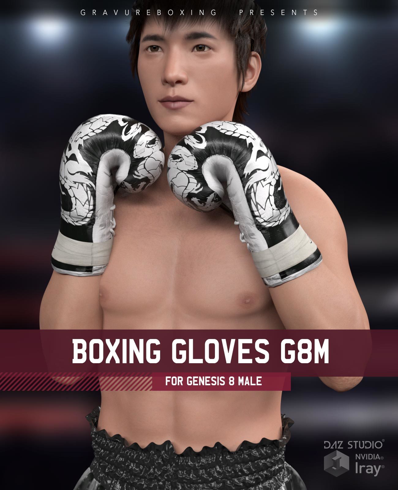 Boxing Gloves G8M for Genesis 8 Male_DAZ3D下载站