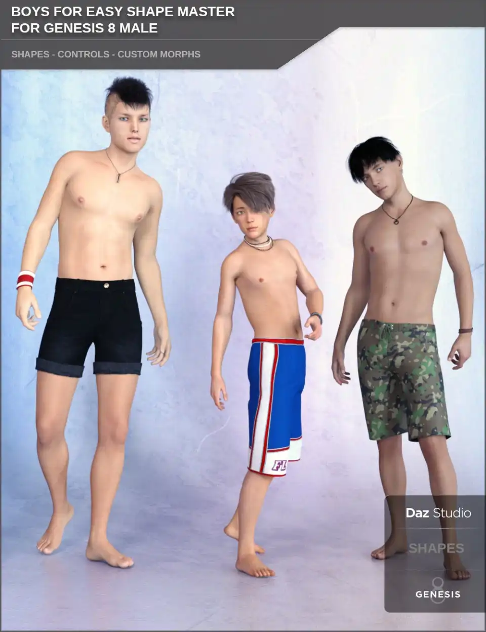 Boys for Easy Shape Master for Genesis 8 Male_DAZ3DDL