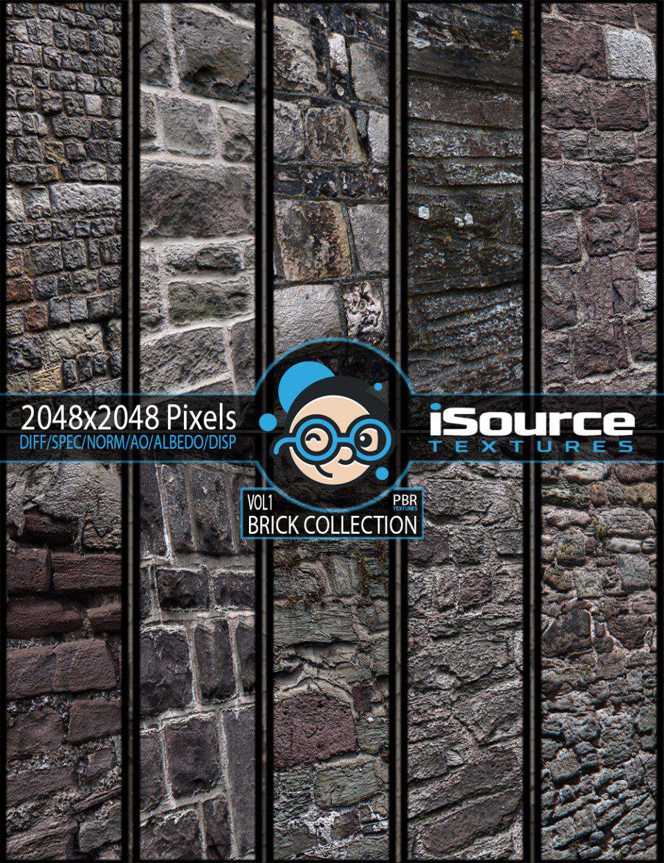 Brick Collection Merchant Resource – Vol1 (PBR Textures)_DAZ3DDL
