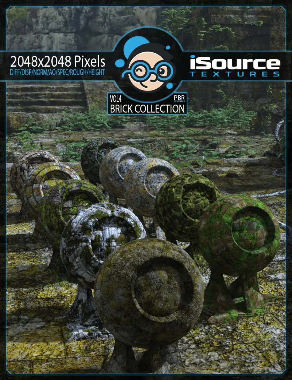 Brick Collection Merchant Resource – Vol4 (PBR Textures)_DAZ3D下载站
