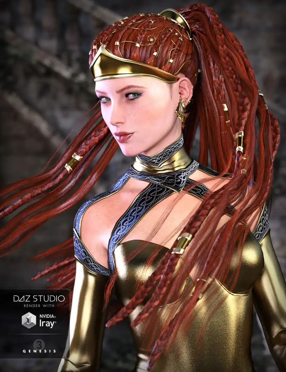 CallaCascade Hair for Genesis 2 and 3 Female(s)_DAZ3DDL