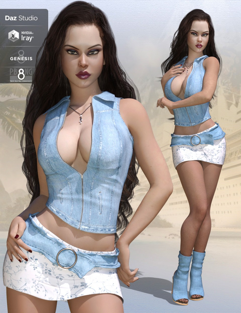 Casual Beauty Outfit for Genesis 8 Female(s)_DAZ3DDL