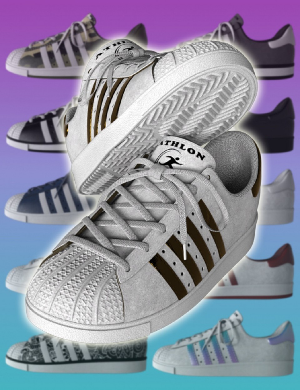 Casual Sports Sneakers for Genesis 8_DAZ3D下载站
