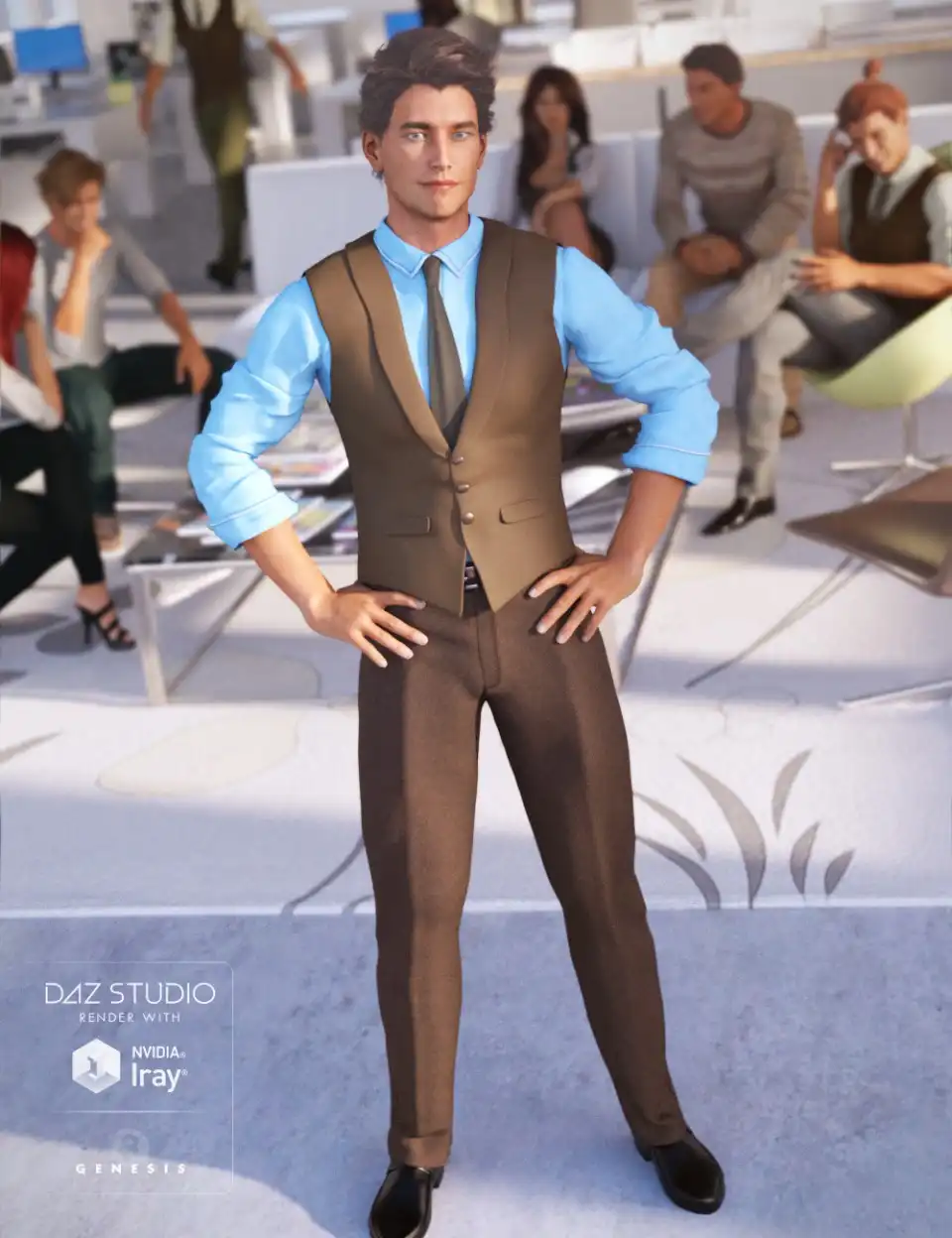 Casual Style for Genesis 3 Male(s)_DAZ3D下载站