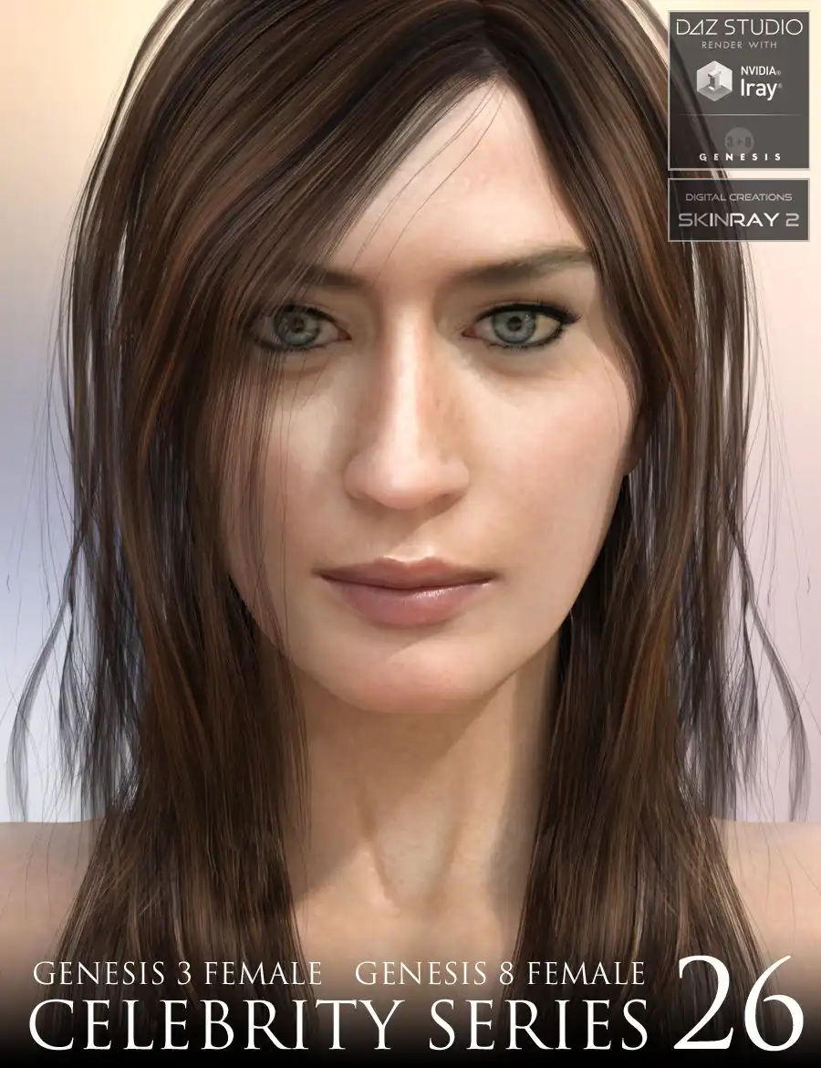 Celebrity Series 26 for Genesis 3 and Genesis 8 Female_DAZ3D下载站