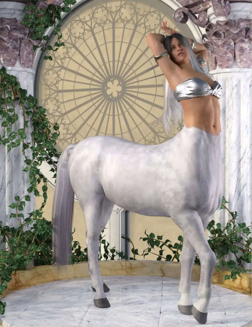 Centaur Action Poses for Genesis 8 Female Centaur_DAZ3D下载站