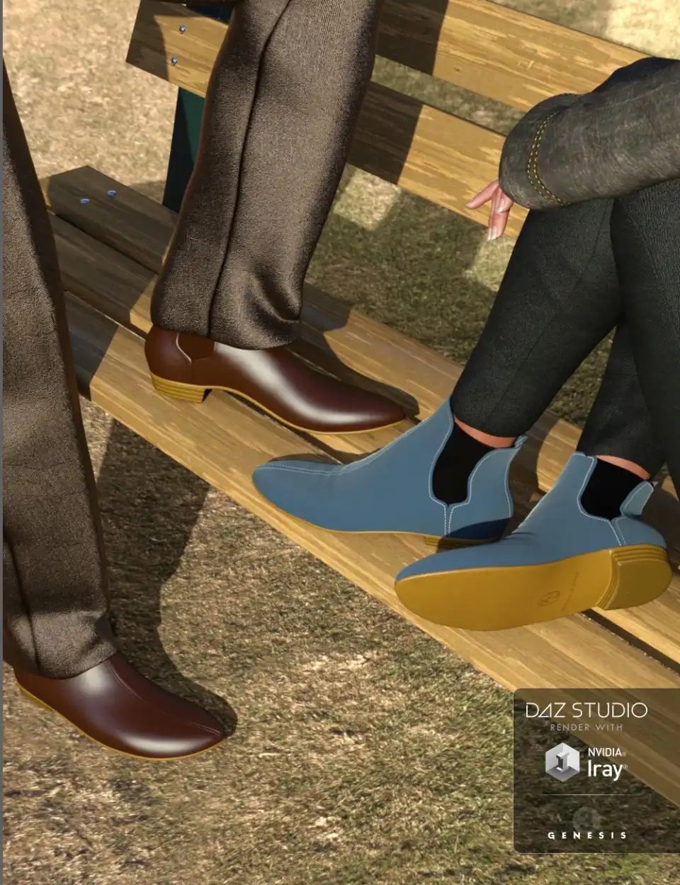 Chelsea Boots for Genesis 3 Male(s) and Female(s)_DAZ3D下载站