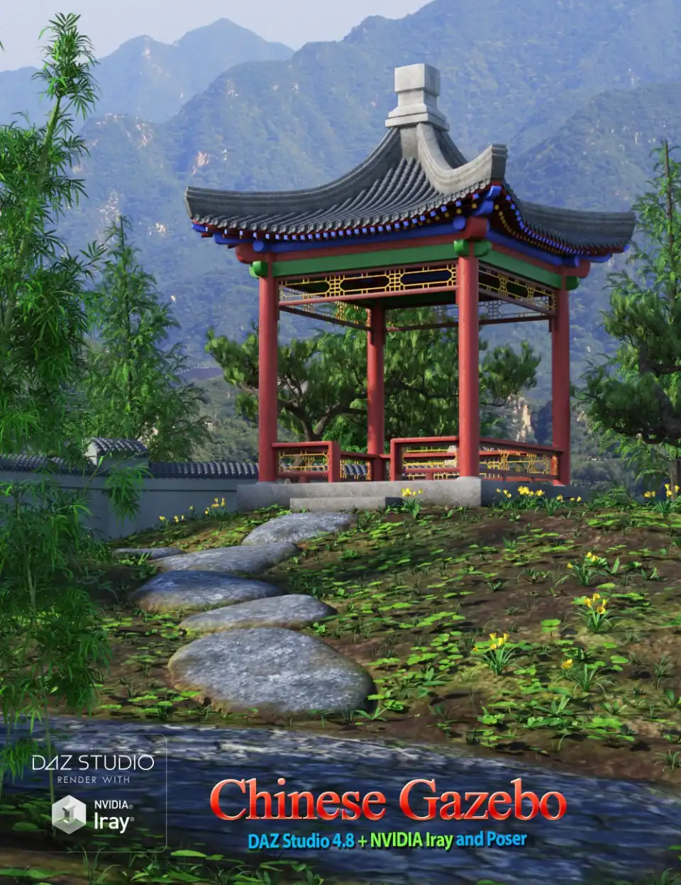 Chinese Gazebo_DAZ3D下载站