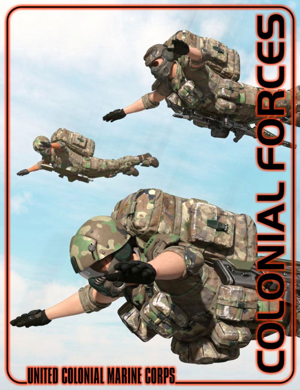 Colonial Forces Add-on for Tactical Assault Outfit for Genesis 8 Male(s)_DAZ3D下载站