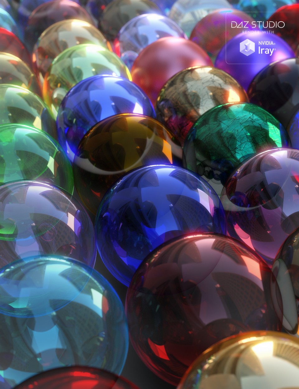 Colored and Broken Glass Iray Shaders_DAZ3D下载站