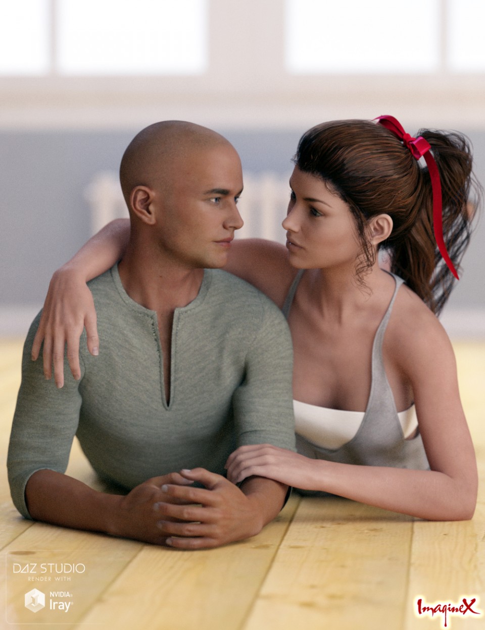 Couple in Love Poses for Michael 7 & Victoria 7_DAZ3D下载站