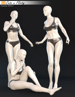 Cute N Flirty – Poses for Victoria 8_DAZ3D下载站