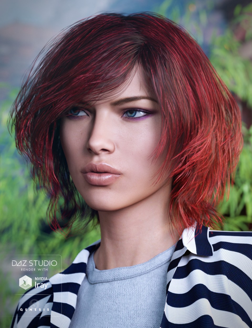 Cybele Hair for Genesis 3 Female(s) + Colors_DAZ3DDL