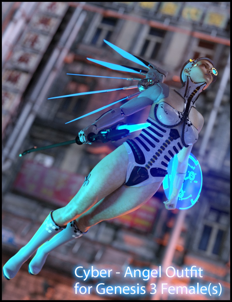CyberAngel – The Outfit for Genesis 3 Female(s)_DAZ3D下载站