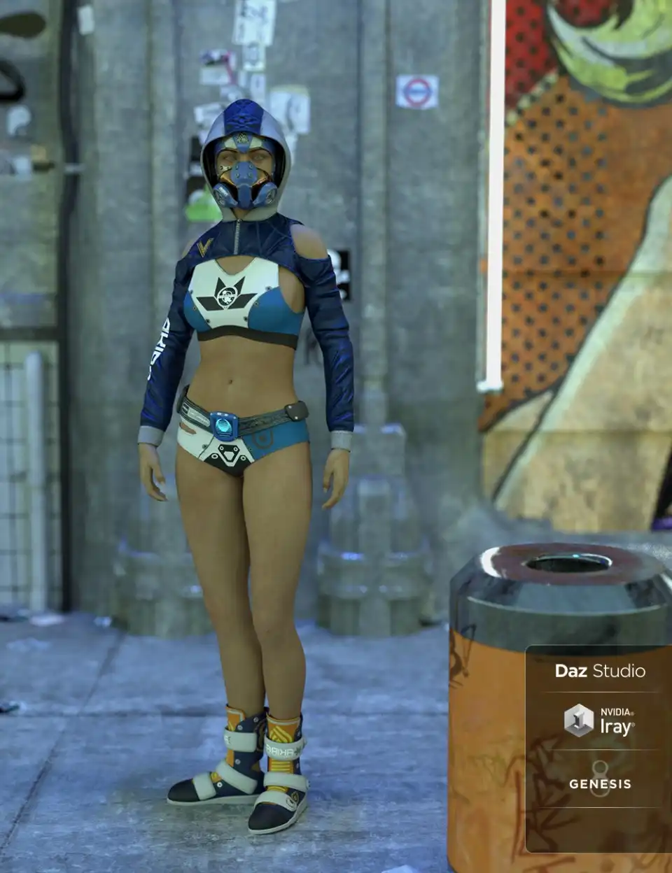 Cyberpunk 2047 Outfit for Genesis 8 Female(s)_DAZ3D下载站