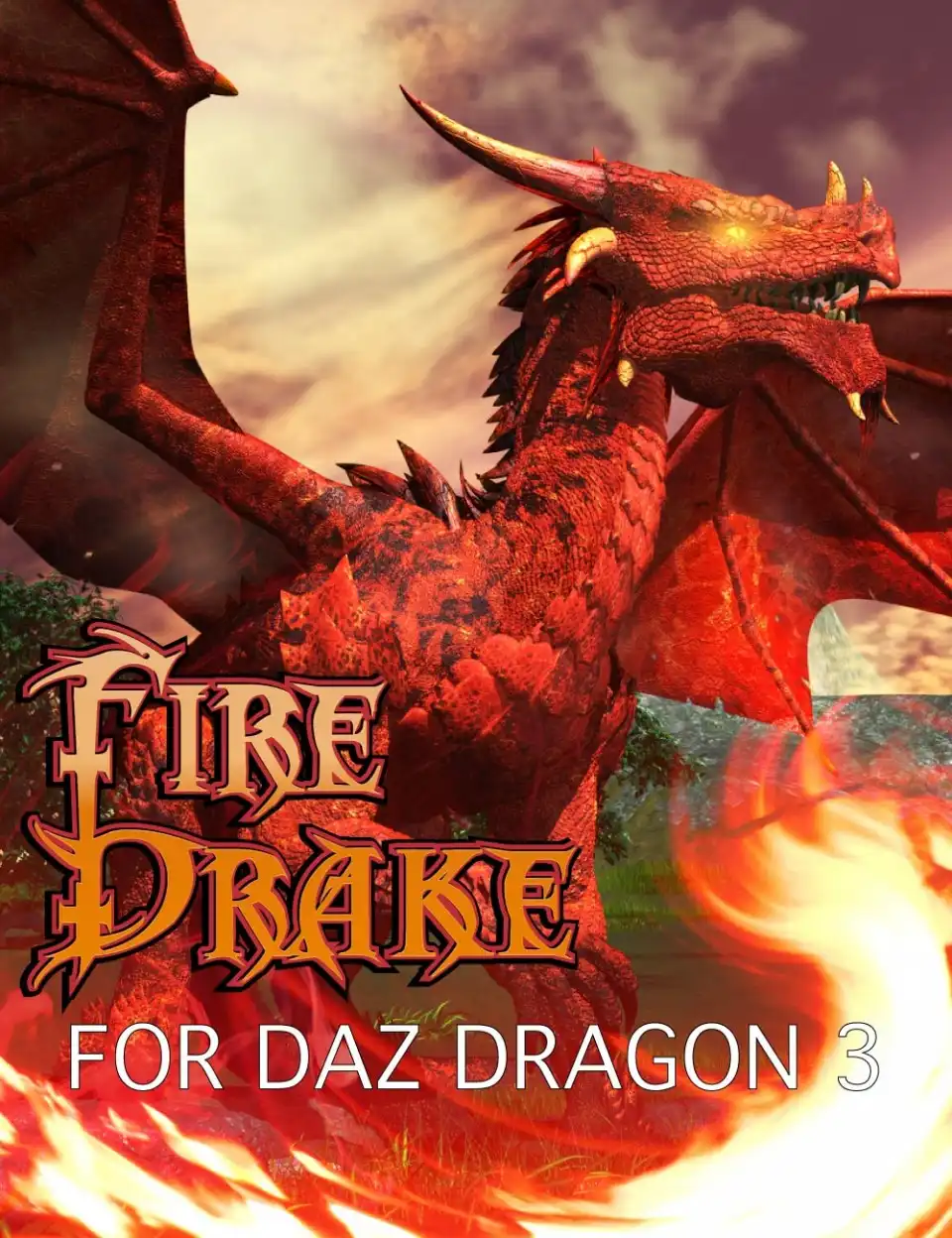 DA Fire Drake for DAZ Dragon 3_DAZ3DDL
