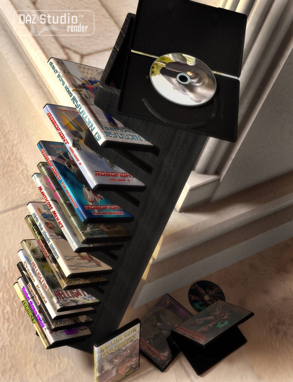DVDs and Stand_DAZ3D下载站