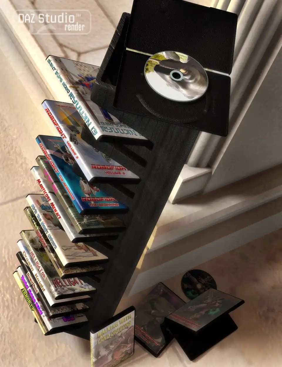 DVDs and Stand_DAZ3DDL