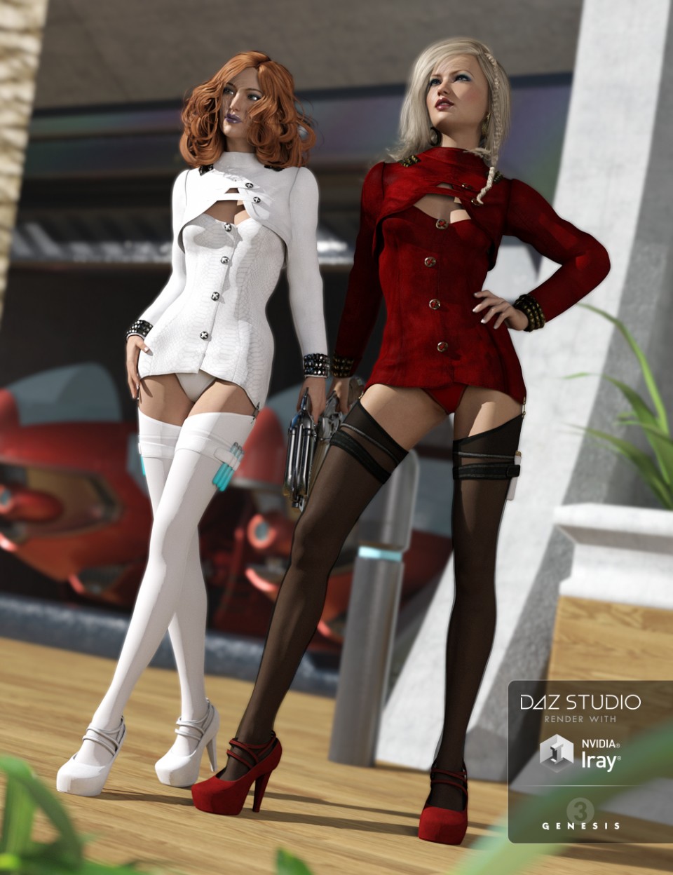 Deadly Intrigue Outfit Textures_DAZ3D下载站