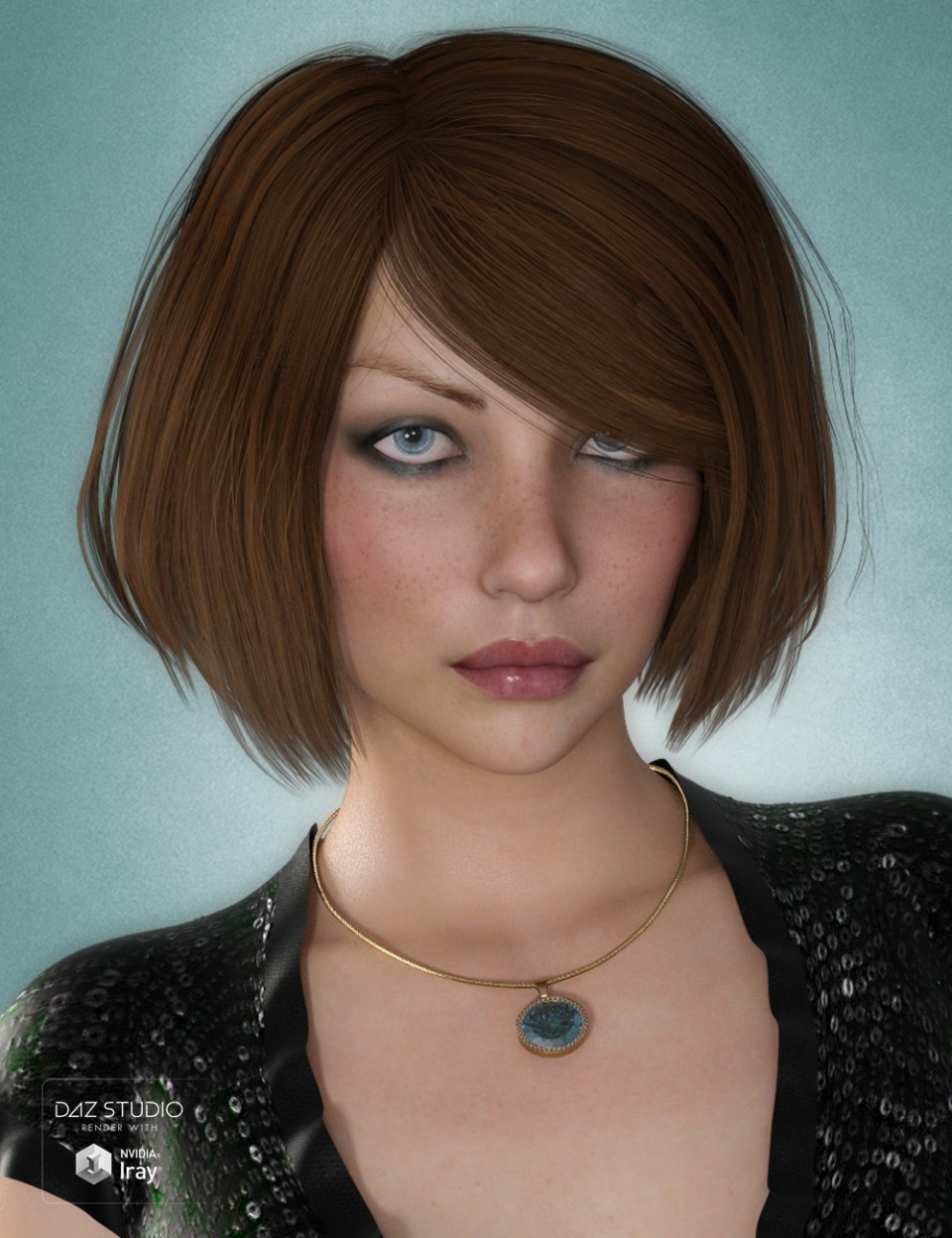 Dina Hair for Genesis 3 and 8 Female(s)_DAZ3D下载站