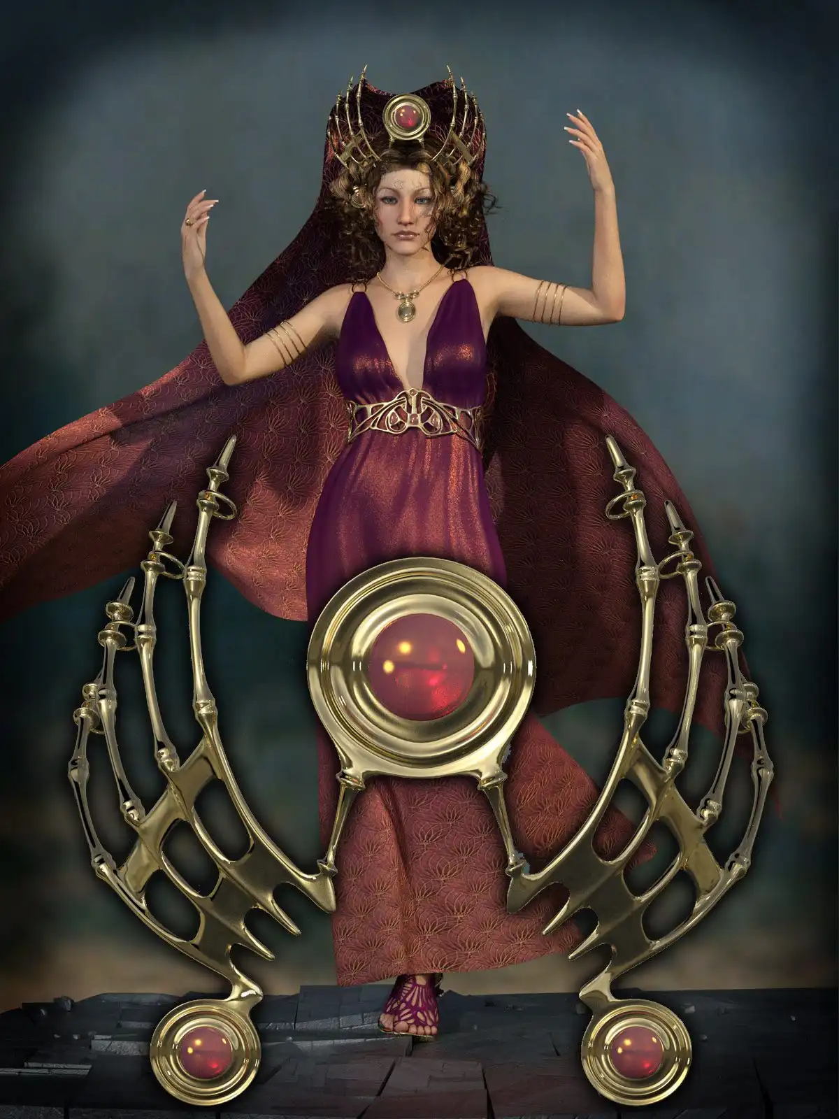 Drusilla Headdress for Genesis 3 Female_DAZ3D下载站