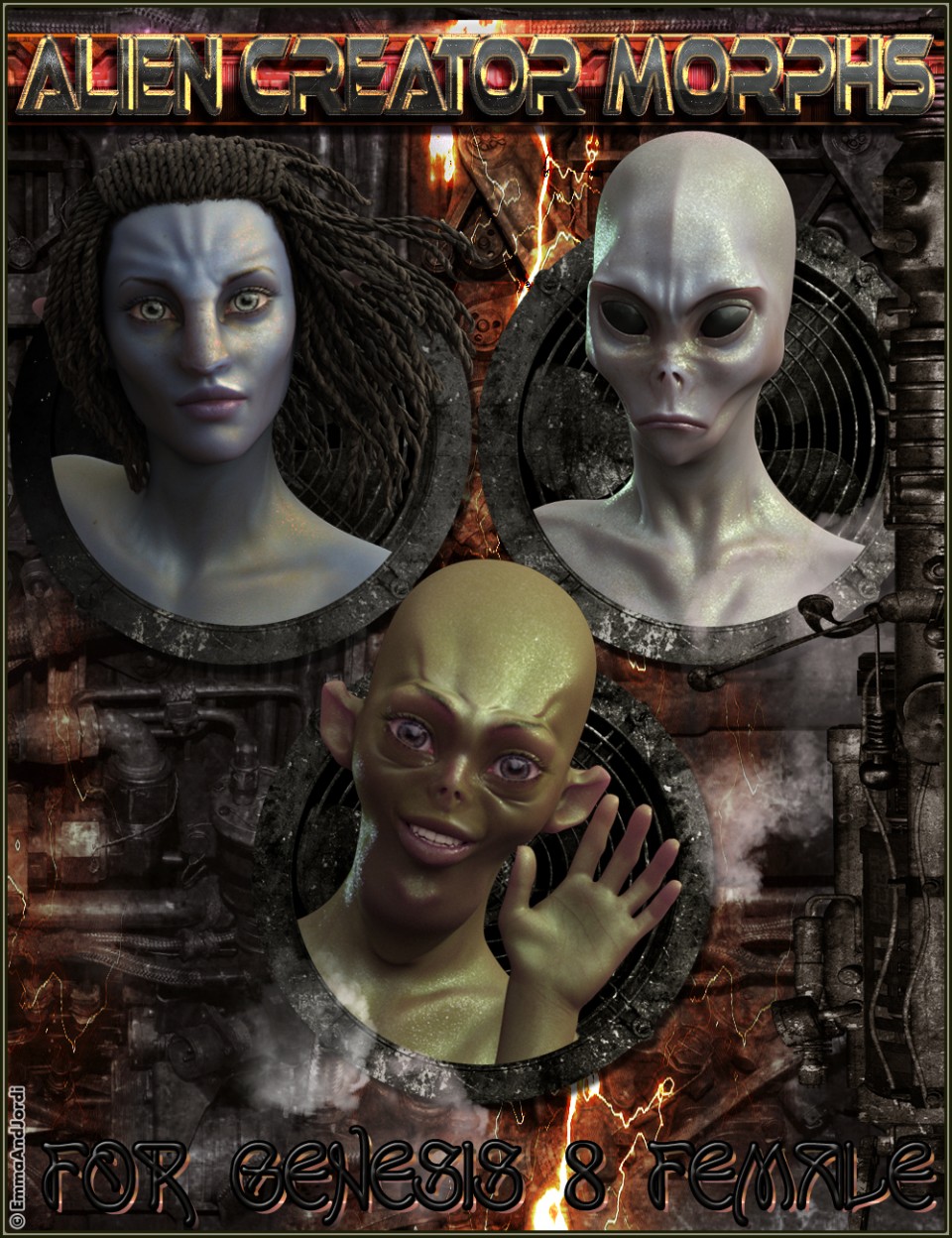 EJ Alien Creator Morphs for Genesis 8 Female(s)_DAZ3D下载站